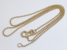 333 Gold 14K Gelbgold FBM Halskette Kugelkette 42 cm Erbskette Erbsen Kette A23