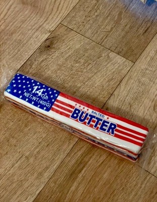 American Squishy Salted Butter Toy 14oz USA Flag Stars and Stripes US XL 28cm