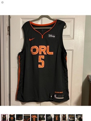Rare Nike Mo Bamba Orlando Magic #5 Charcoal / Orange City Swingman Jersey 60 3X