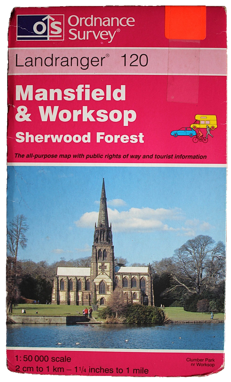 Ordnance Survey Landranger Map 120 Mansfield & Worksop Sherwood Forest 4th