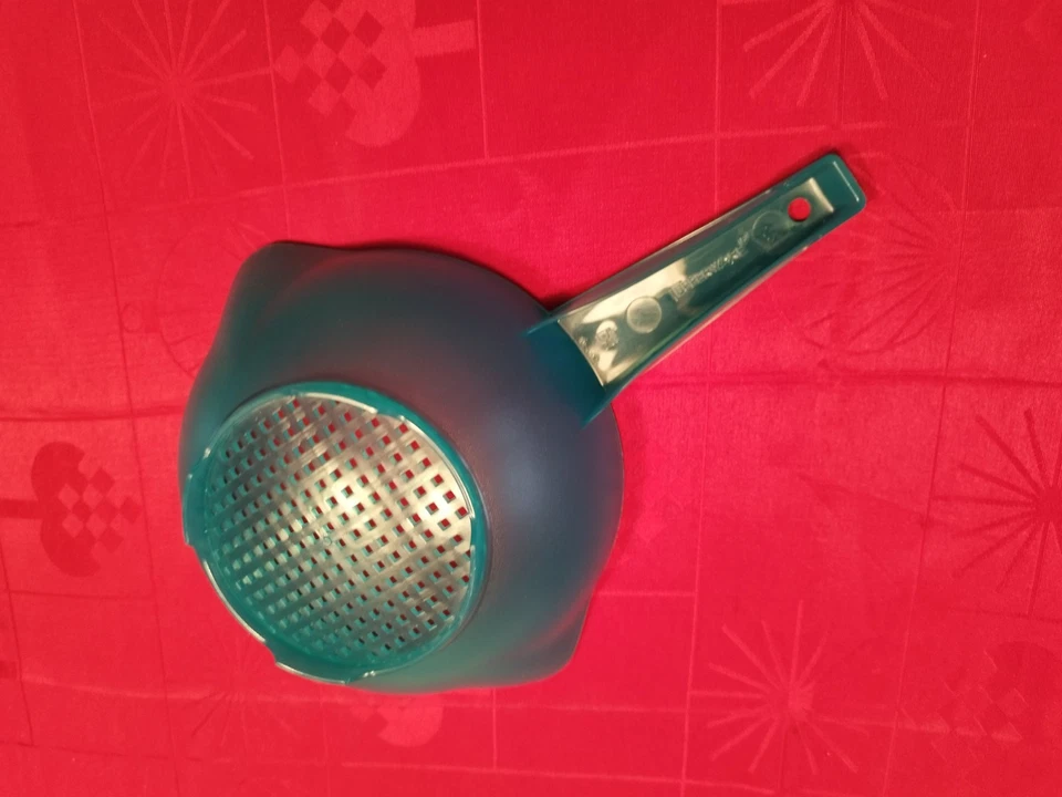 Tupperware Sieb, Goldregen, Junge Welle, Türkis transparent! NEU! - Bild 2 von 3