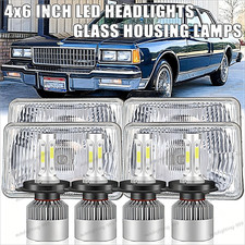 4pcs 4x6 Led Headlights 6000k For Chevrolet Caprice Monte Carlo 1977-1986