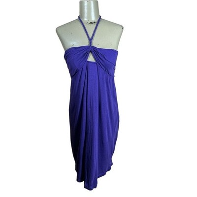 Volcom Purple Mind The Stripes Hater Keyhole Sun Dress Sz M NWT