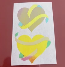 Limited Edition Pearly Mrs Grossmans Ribbon Hearts Half Sticker Strip