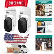 Essential Pan Tilt Security Camera 2K - Wired Plug-in Power Outdoor Camera, P...