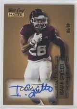 2022 Wild Card MATTE Gold - Green Foil 49/50 Isaiah Spiller Rookie Auto RC 0wn0. rookie card picture