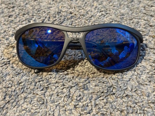 Revo 1006-001 H2O Vintage Sunglasses France Made Black Matte Blue Lens