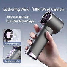 Portable Handheld Turbo Fan 3000mAh with Ice Cooling Speed 1-100 Adjustable US