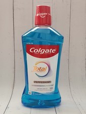 Colgate Total Alcohol Free Mouthwash, Peppermint, 33.8 fl oz, Exp: 05-2027