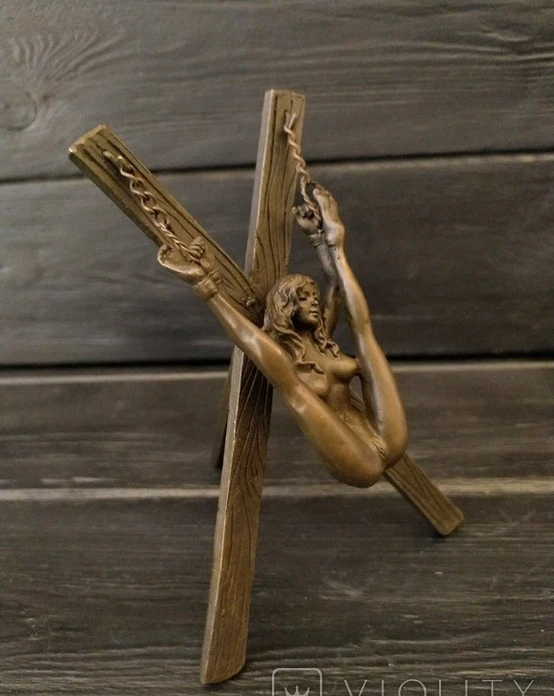 Vintage Bronze Sculpture Statue Woman Deco J.Patoue Rare Decor Art Lady - Image 3 of 4