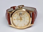 MINTY 1960s era ROLEX 1600 18k Gold 36mm 26 Jewel No Quick Datejust Watch