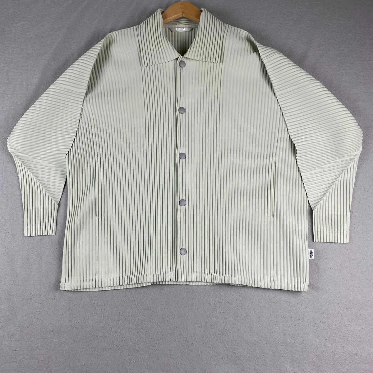 ISSEY MIYAKE Polyester Long Sleeve Casual Button-Down Shirts for