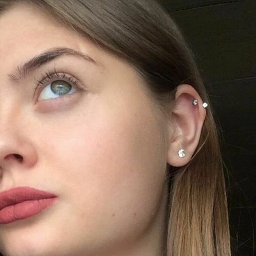 Pendientes Labiales Tragus 16g Barra Oreja Circular Tabique Cartílago Herradura Piercing Foto 4 de 4