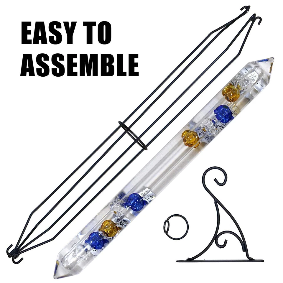 Termómetro Galileo colgante exterior (23" de alto) - Actualización 2025 Foto 3 de 4