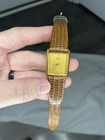 Seiko Tank  V700-5K30 Gold Tone Vintage Watch New battery