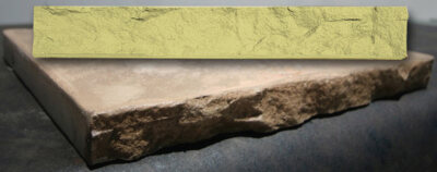 Broken Flagstone (3'' x 7 1/2') - Concrete Countertop Edge Reusable Rubber Mold