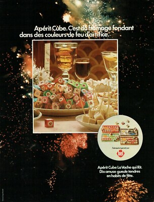  advertising 0322 1974 aperit cube La Vache qui rit fireworks Beautiful