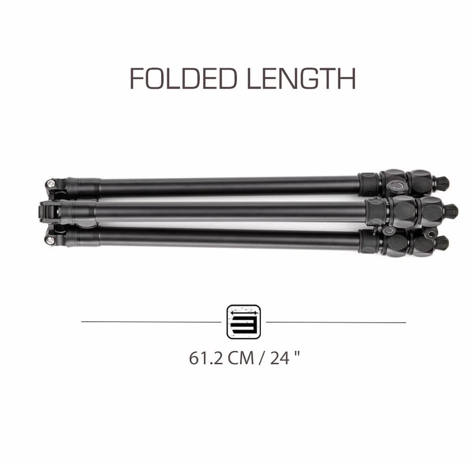 Kit de trípode de aluminio Thing Charles 2.0 de 3 patas con AirHed Pro - leva ajustable Foto 3 de 4