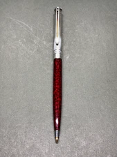 MONTBLANC Noblesse Doue Red-Marble × Silver 0.7mm Twist Click Mechanical Pencil