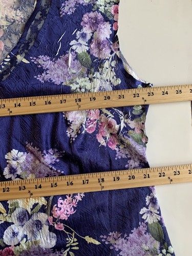 Komarov Womens Dress 3X Floral Charmeuse Crinkle Lace Spring Fairy Cocktail Sexy - Picture 7 of 7