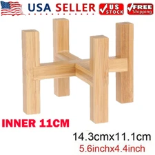 5.6in Flower Stand Plant Rack Shelf Bamboo Planter Storage Display Shelving Unit