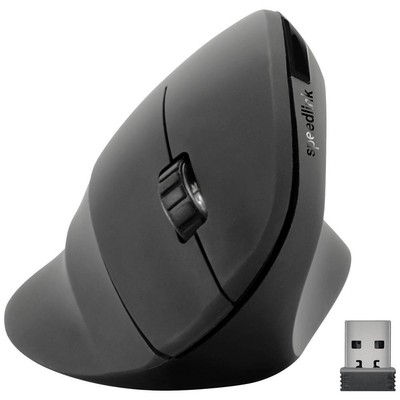 SpeedLink Piavo Ergonomische Maus Funk Optisch Schwarz 6 Tasten 800 dpi, 1200