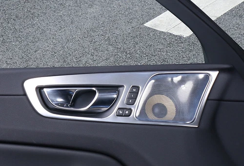 For Volvo XC60 2018-2021 Silver Titanium Inner Door Handle Bowl Cover Trim - Foto 10 di 10