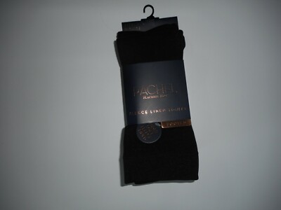 RACHEL ROY 2 Pair Black FLEECE Lined Footed TIGHTS Womens Sz MEDIUM / LARGE NEW