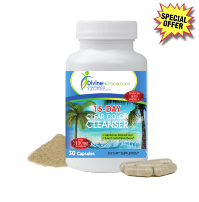 COLON CLEANSE 15Day All Natural Laxative Constipation Gas Toxins Relief w/Aloe