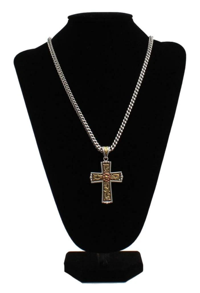 Twister mens cross best sale necklace