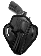 CEBECI Right Hand Open Top Black Leather Belt Holster for TAURUS TRACKER 627 4"