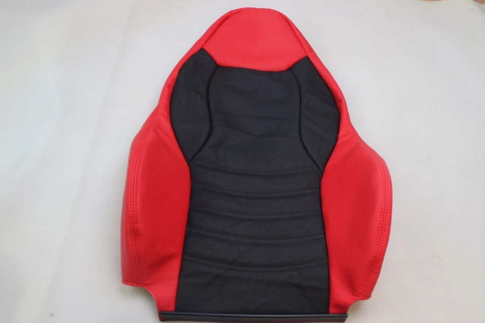 Fundas de asiento de cuero real para asientos deportivos BMW Z3 para M rojas/negras 2 tonos hechas a medida Foto 2 de 4