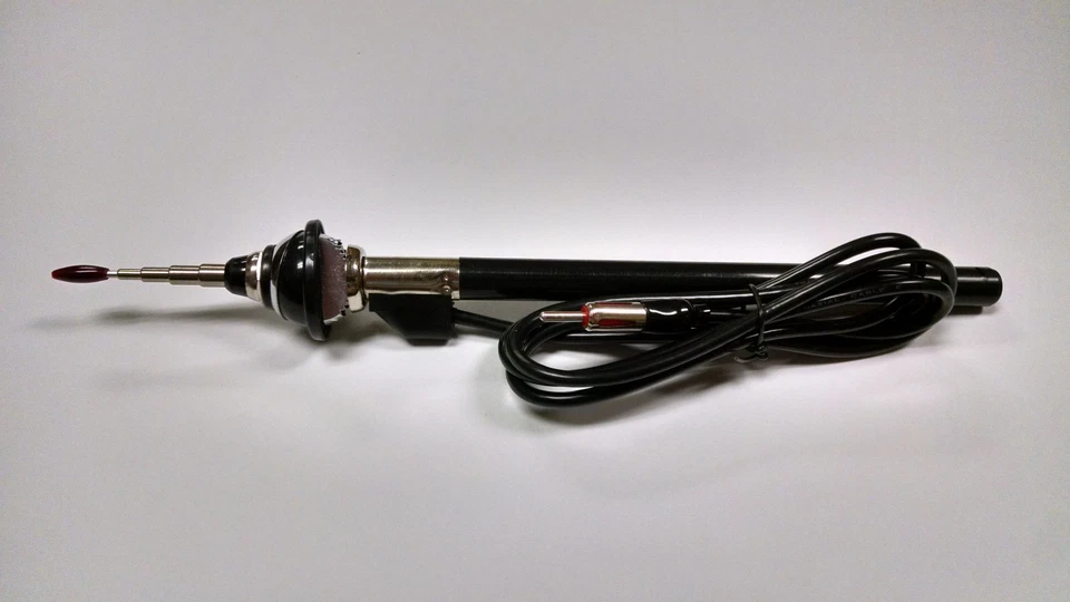 Antena aérea Hirschmann punta roja estilo AM FM Porsche 356 Mercedes Benz 190SL Foto 2 de 4