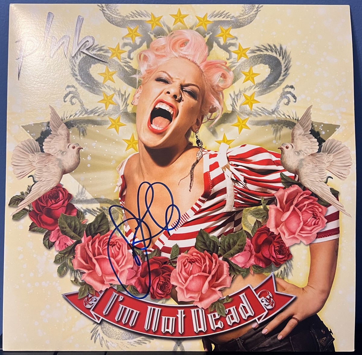 P!nk signed I'm Not Dead 12