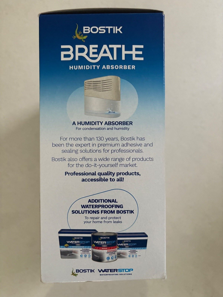 Produktbild von Bostik Breathe Nachfülltabletten Für Luftentfeuchter – 4 X 250g, Für Räume Bis 25 M², Farbstofffrei