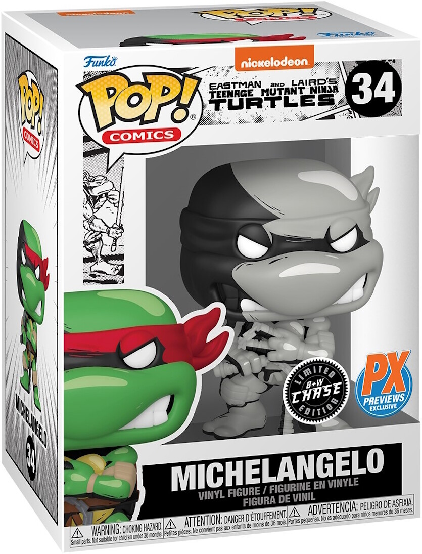Teenage Mutant Ninja Turtles - Michelangelo 34 PX B+W Limited