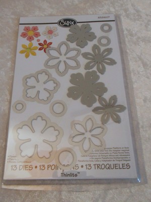 Sizzix Stanzform 658607 Thinlits 13-er ''Flowers'' - wie Neu