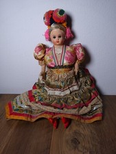 Trachtenpuppe Sammlerpuppe Ungarn Pappmaché Stoff Schlafaugen 40 cm (8551)