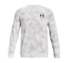 BRAND NEW Under Armour Mens UA Rival Terry Crew Sweatshirt White MEDIUM 1377186