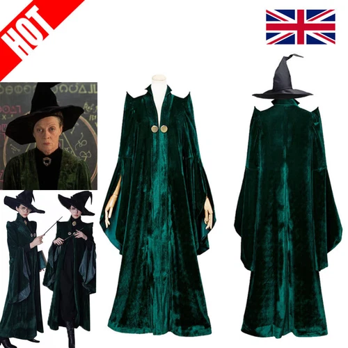 Adult Women Cosplay Minerva McGonagall Forever Costume Party Halloween Suit New - Picture 2 of 16