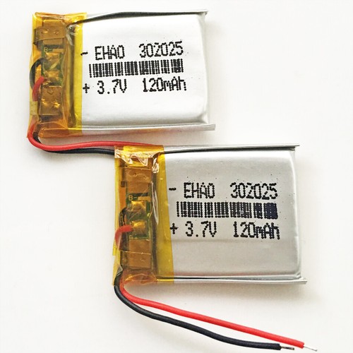 Batteria ricaricabile lipo 3,7 V 120 mAh 302025 per Bluetooth DVD MP3 LED luce GPS - Foto 8 di 10