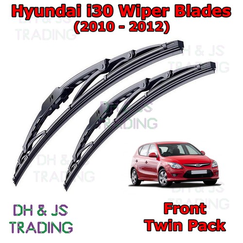 (1012) Hyundai i30 MK1 Front Wiper Blades Windscreen 24" 18" Hook Type Wipers eBay