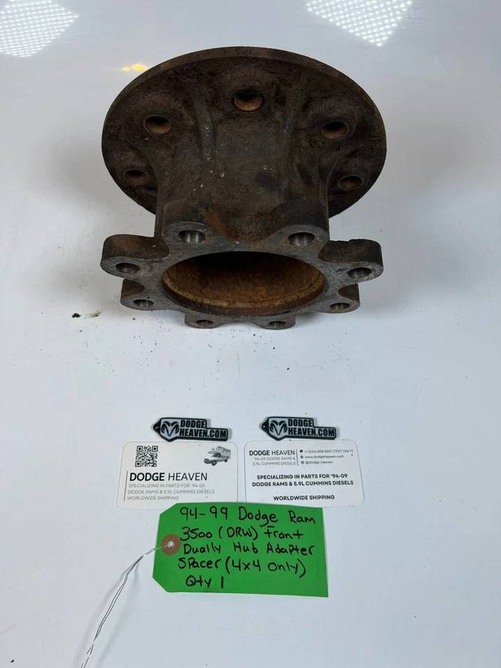 Espaciador adaptador doble buje delantero 4x4 V10/diésel OEM 1994-1999 Dodge Ram 3500 1994-1999 Foto 3 de 4