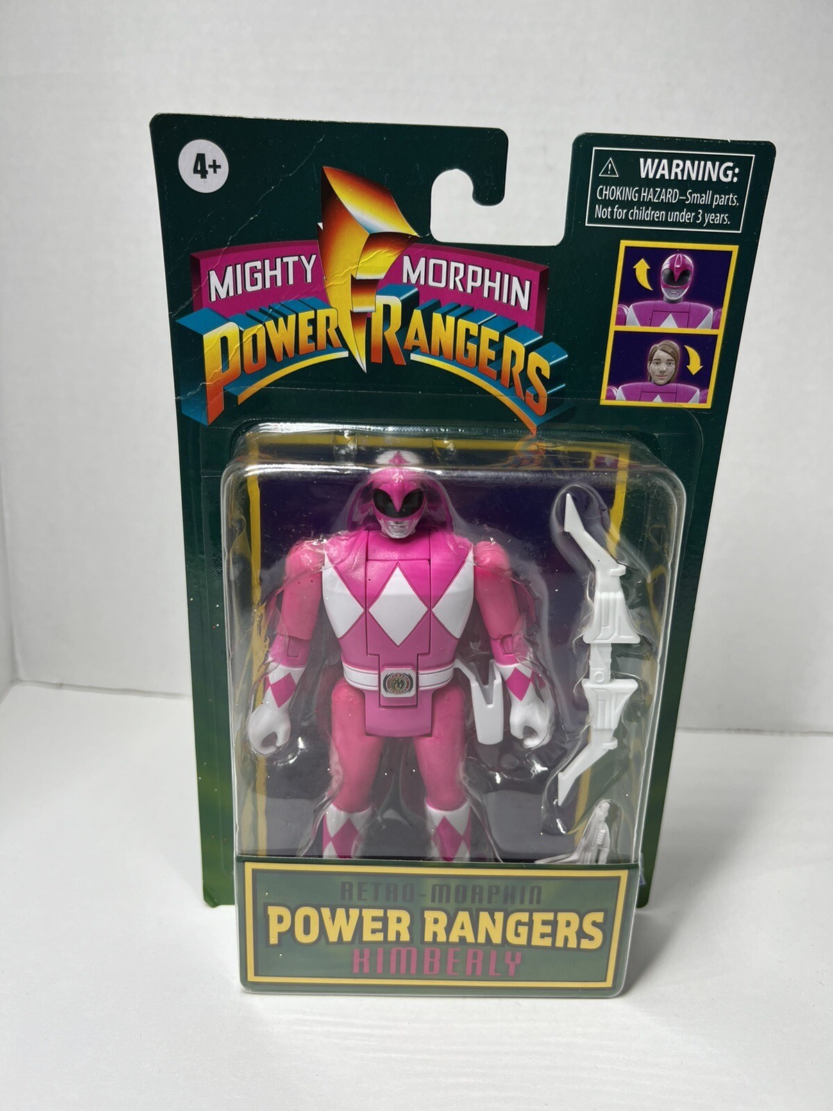 Mighty Morphin Power Rangers Kimberly Pink Ranger  Retro-Morphin Fliphead 6in