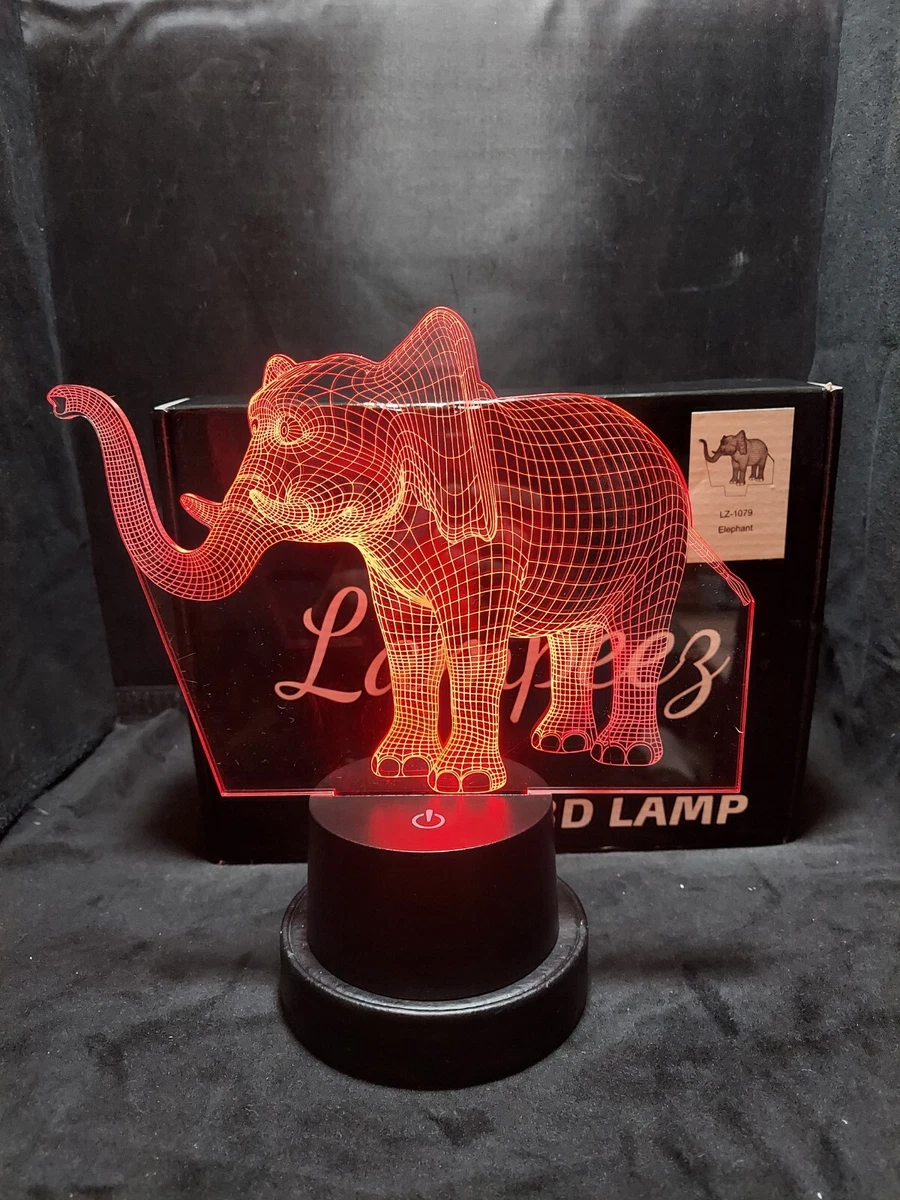 lampeez 3D Illusiond lamp Elephant battery or corded eBay
