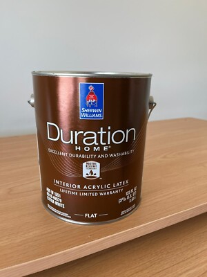 Sherwin Williams Duration Interior Latex - Flat (Greek Villa) A95 W 1351, 1 Gal