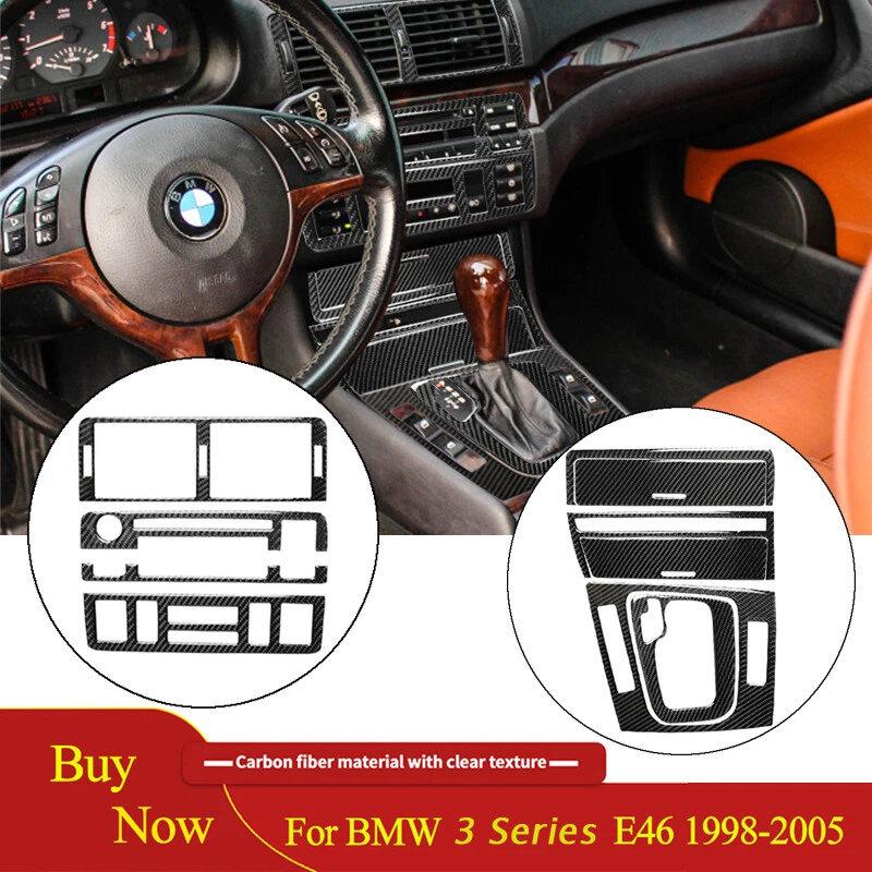 Cubierta de tablero decorativa interior de fibra de carbono para BMW Serie 3 E46 1998-2005 Foto 2 de 4