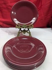 4 Discontinued Homer Laughlin Fiestaware 7" Salad Plate Fiesta Burgundy Claret 4