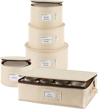 Hard Shell China Storage Containers 5-Piece Set Moving Boxes for Dinnerware