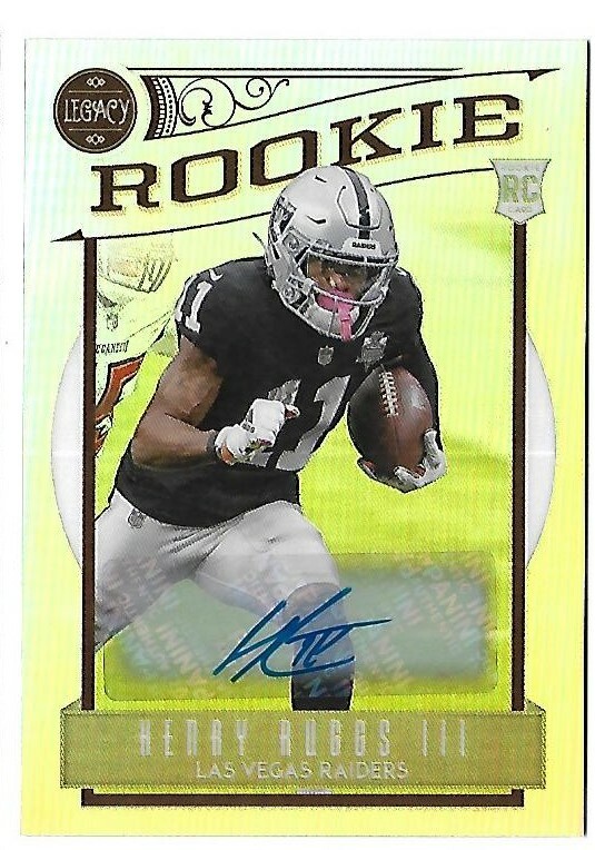 HENRY RUGGS III 2020 PANINI CHRONICLES ROOKIE LEGACY AUTO AUTOGRAPH RC